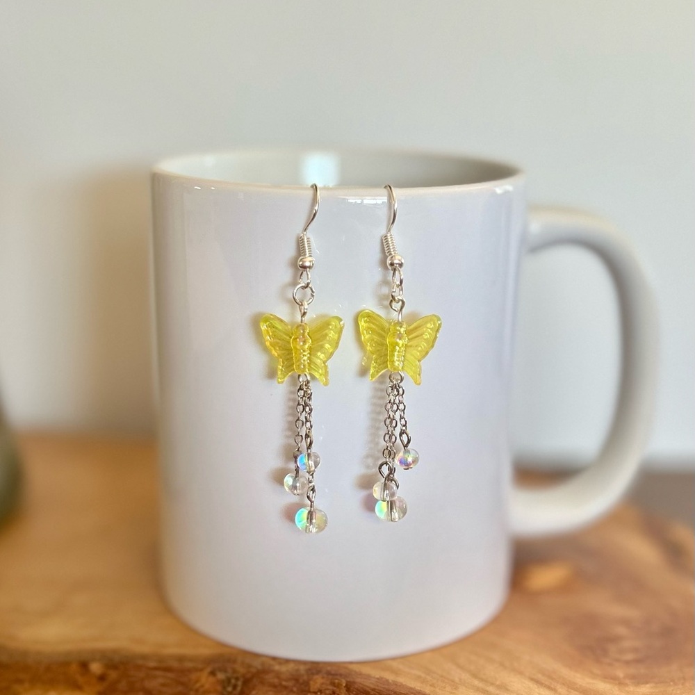 Handmade butterfly bubble earrings 🦋🫧